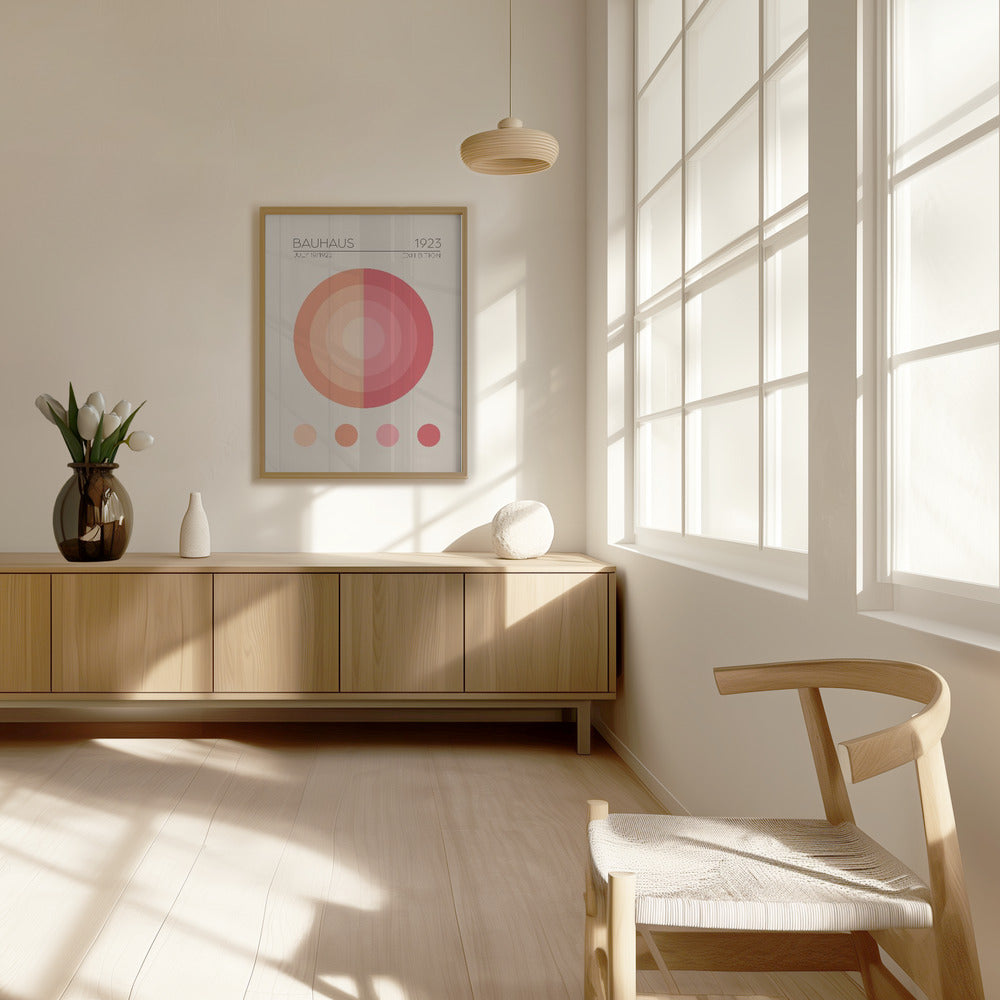 Bauhaus Pembe Daire Poster